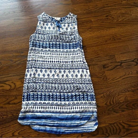 beachlunchlounge summer dress Blue and White Sleeveless Summer Dress - Picture 2 of 14